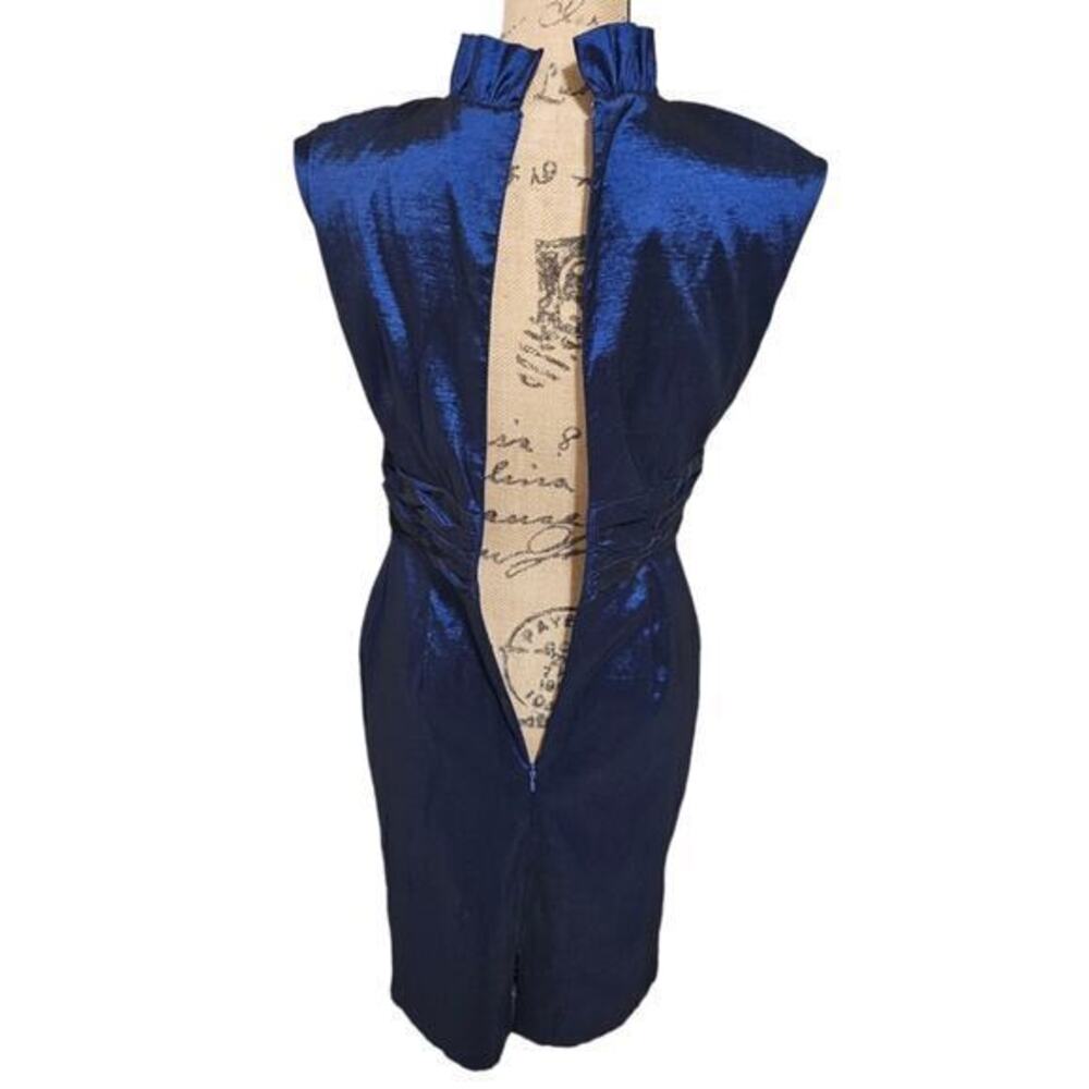Jessica Howard Cocktail Dress With Ruffled Collar And Flower On Waist Size 8‎ - Picture 6 of 7